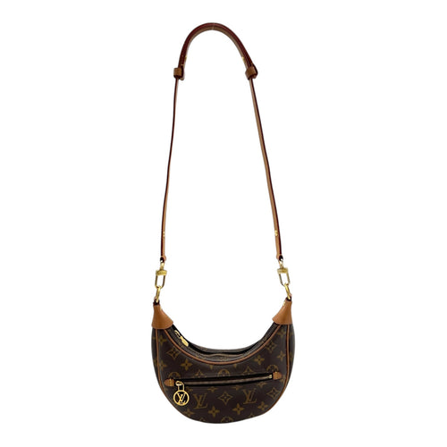 Loop Shoulder Bag Brown in Monogram Coated Canvas, Gold hardware