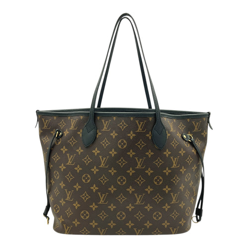 Neverfull Inside Out MM Brown Tote Bag in Monogram Coated Canvas, Gold hardware