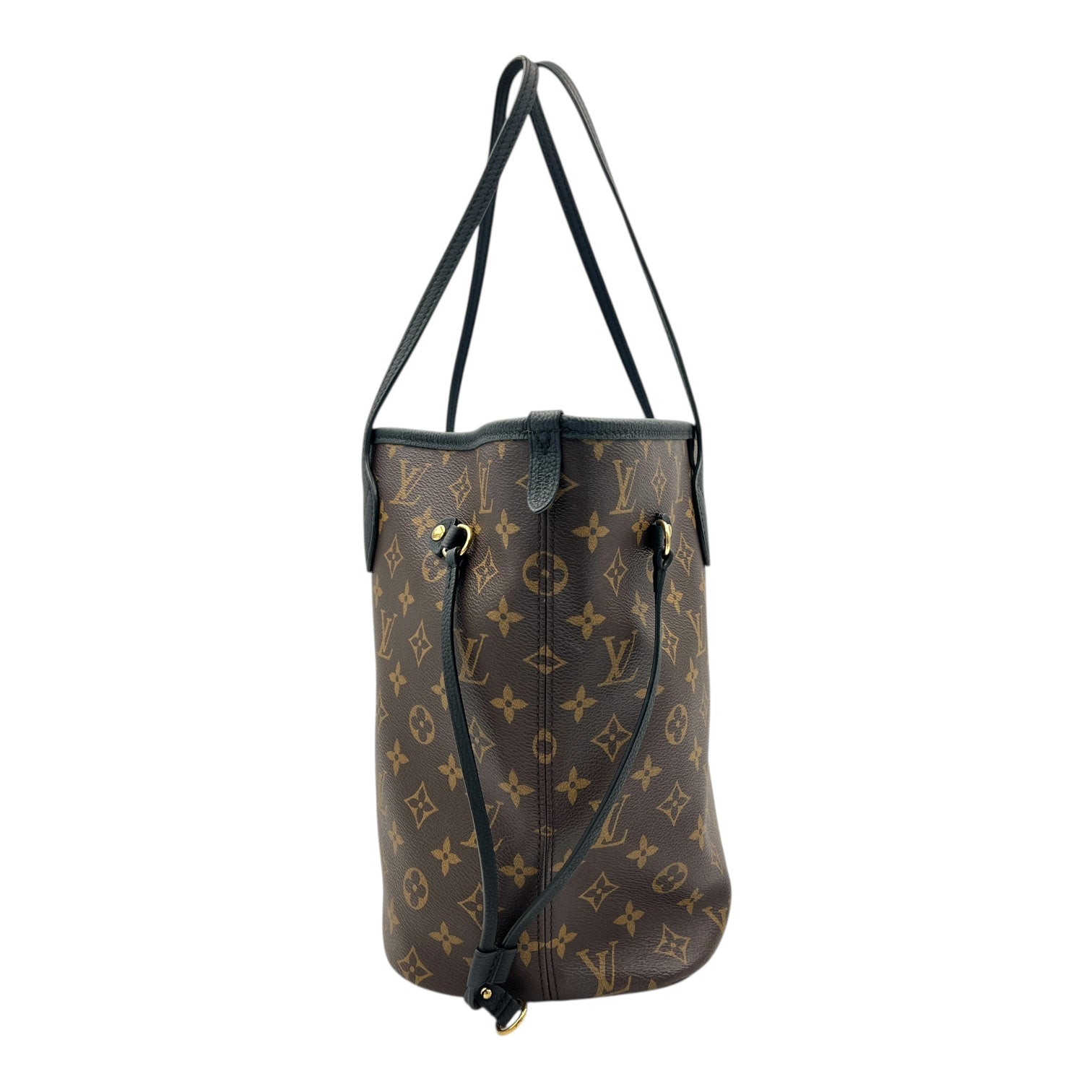 Neverfull Inside Out MM Brown Tote Bag in Monogram Coated Canvas, Gold hardware