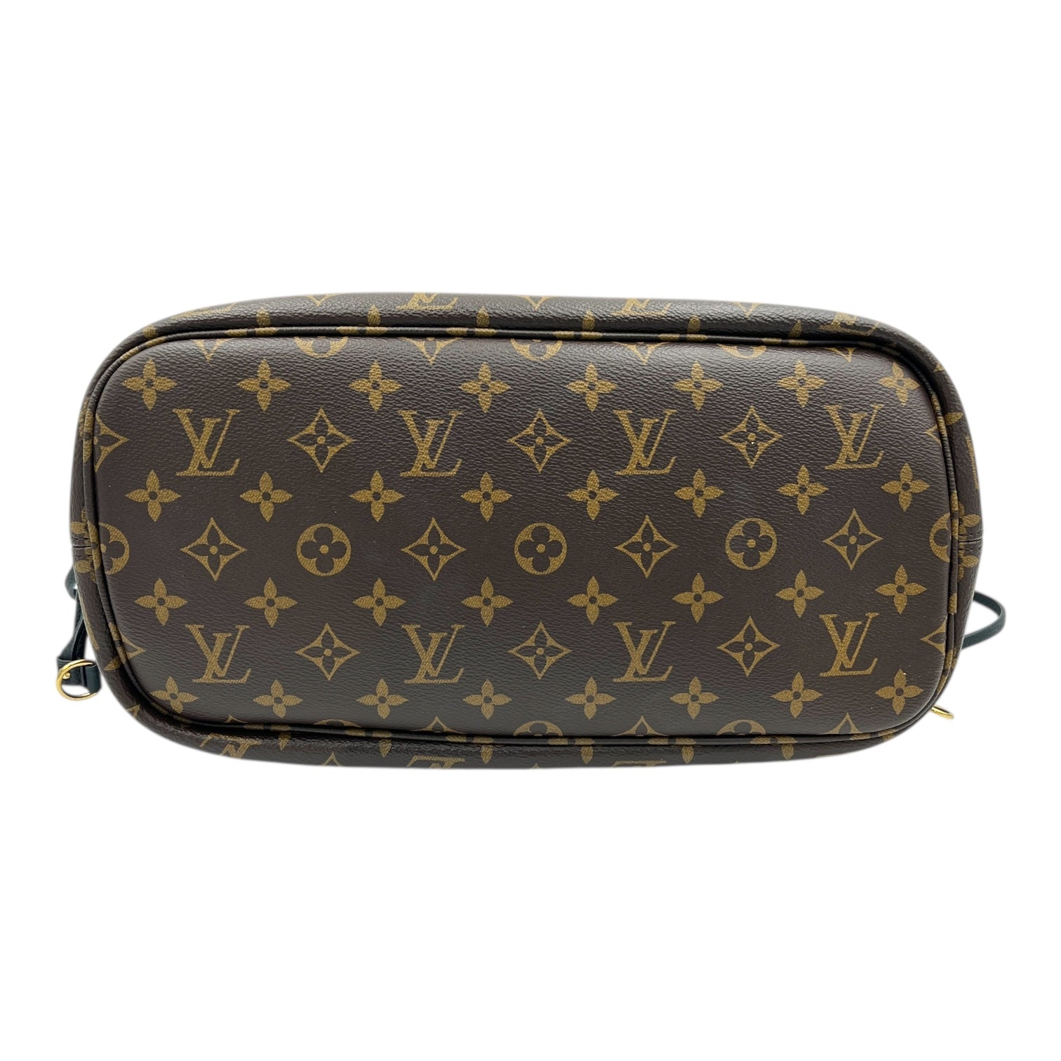 Neverfull Inside Out MM Brown Tote Bag in Monogram Coated Canvas, Gold hardware