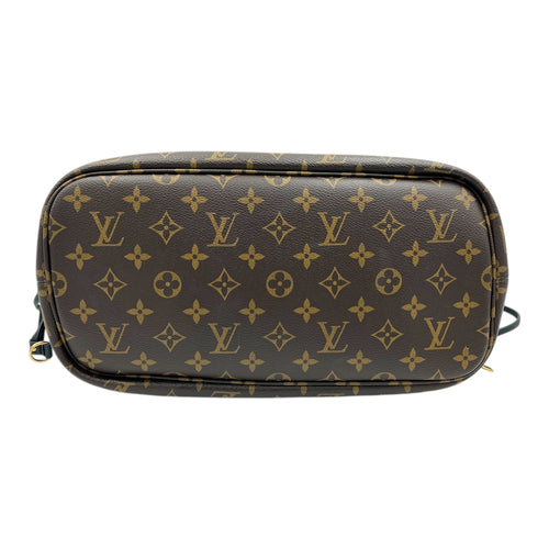 Neverfull Inside Out MM Brown Tote Bag in Monogram Coated Canvas, Gold hardware
