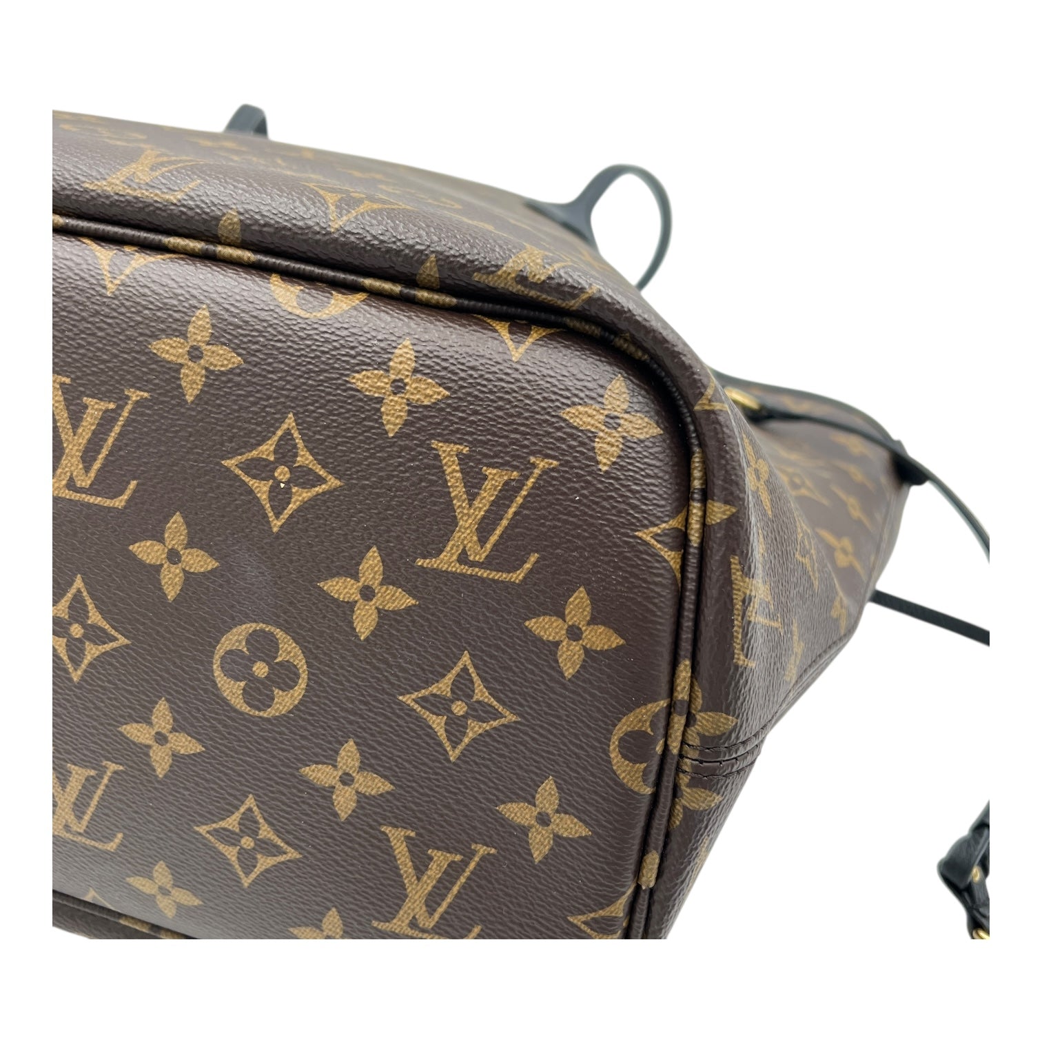Neverfull Inside Out MM Brown Tote Bag in Monogram Coated Canvas, Gold hardware