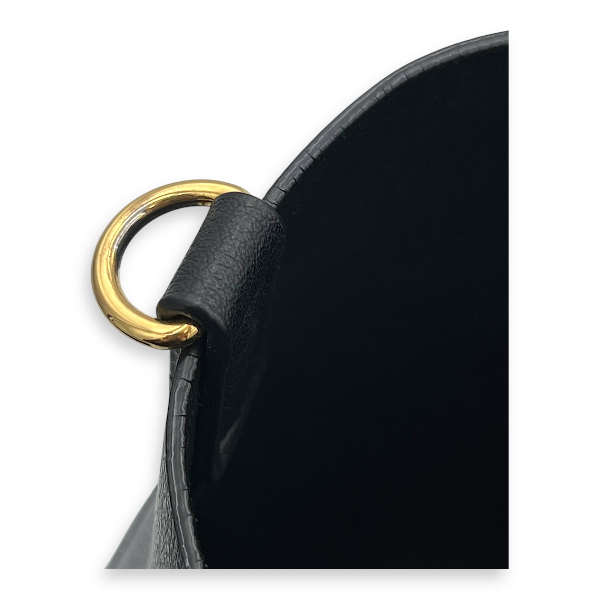 Shopping Toy Tote Bag Black in Calfskin, Gold hardware