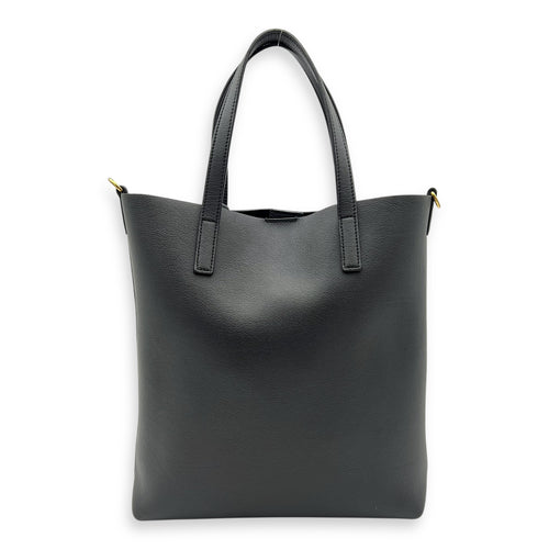 Shopping Toy Tote Bag Black in Calfskin, Gold hardware