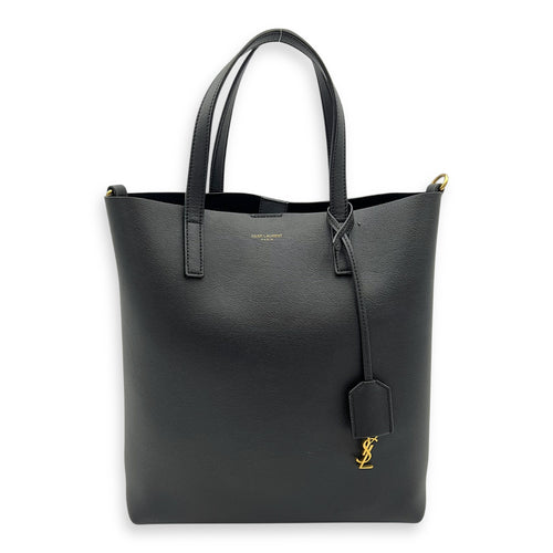 Shopping Toy Tote Bag Black in Calfskin, Gold hardware