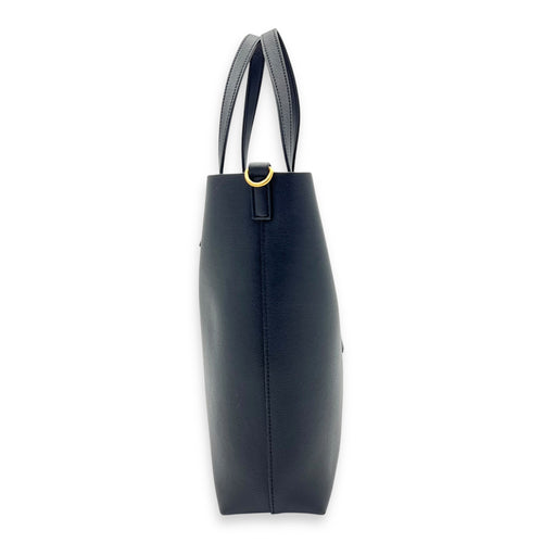 Shopping Toy Tote Bag Black in Calfskin, Gold hardware