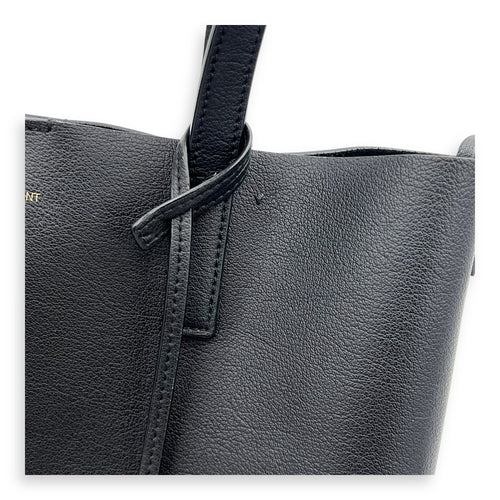 Shopping Toy Tote Bag Black in Calfskin, Gold hardware