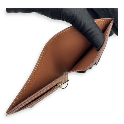 Bearn Compact Brown in Epsom, Gold hardware