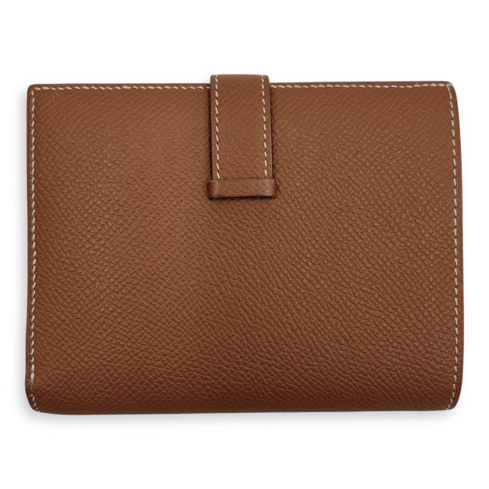 Bearn Compact Brown in Epsom, Gold hardware