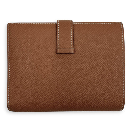 Bearn Compact Brown in Epsom, Gold hardware