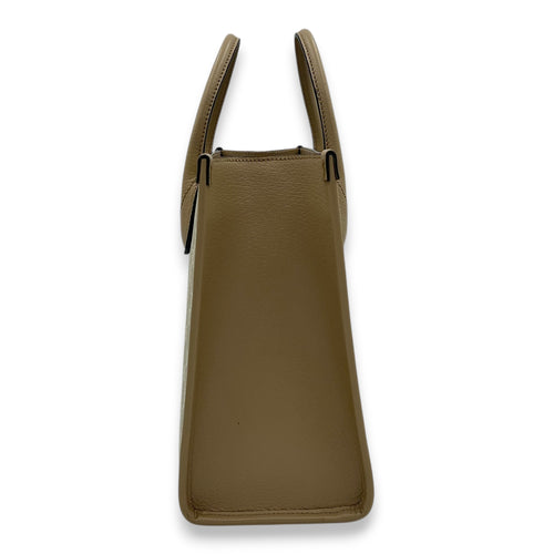 Interlocking G Tote Bag White in Coated Canvas, Gold hardware