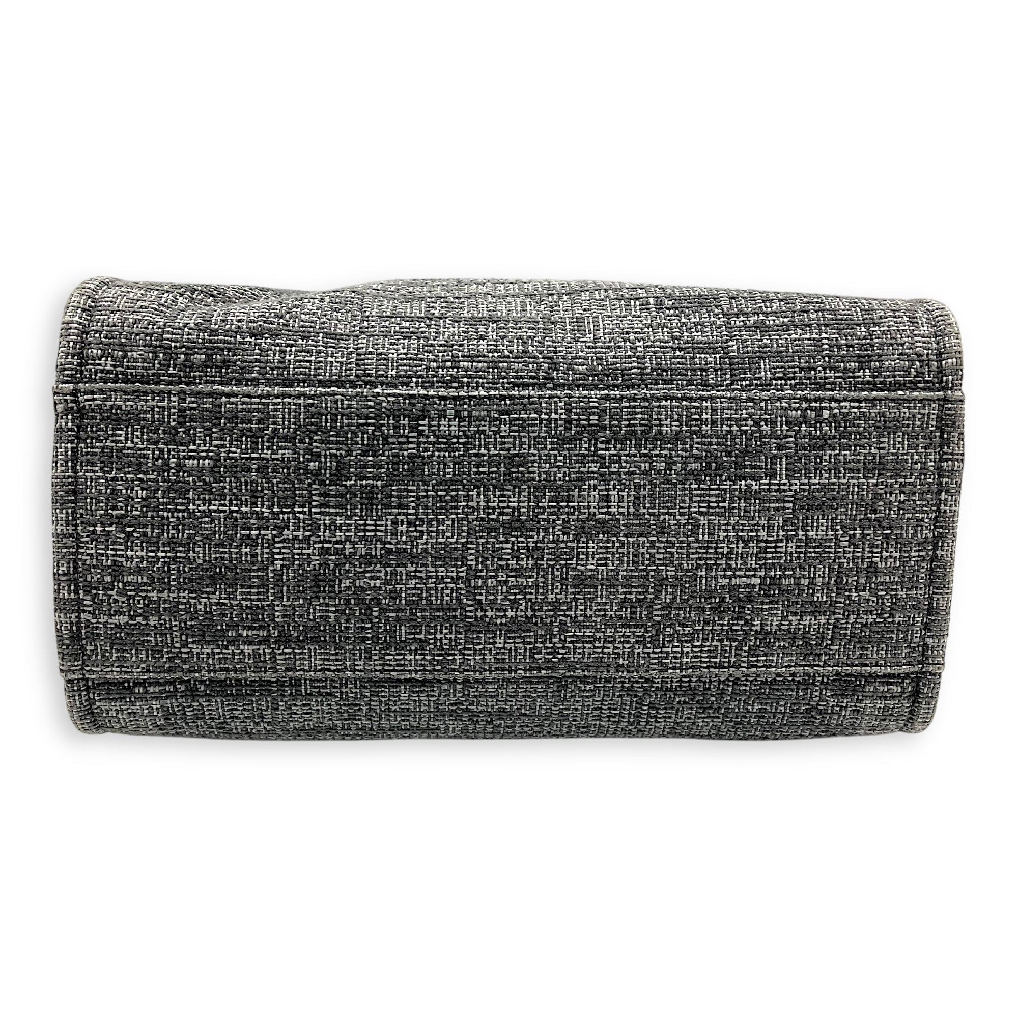 Deauville Tote Bag Grey in Tweed, Silver hardware