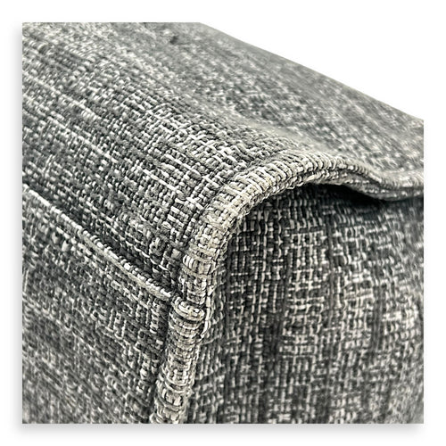 Deauville Tote Bag Grey in Tweed, Silver hardware