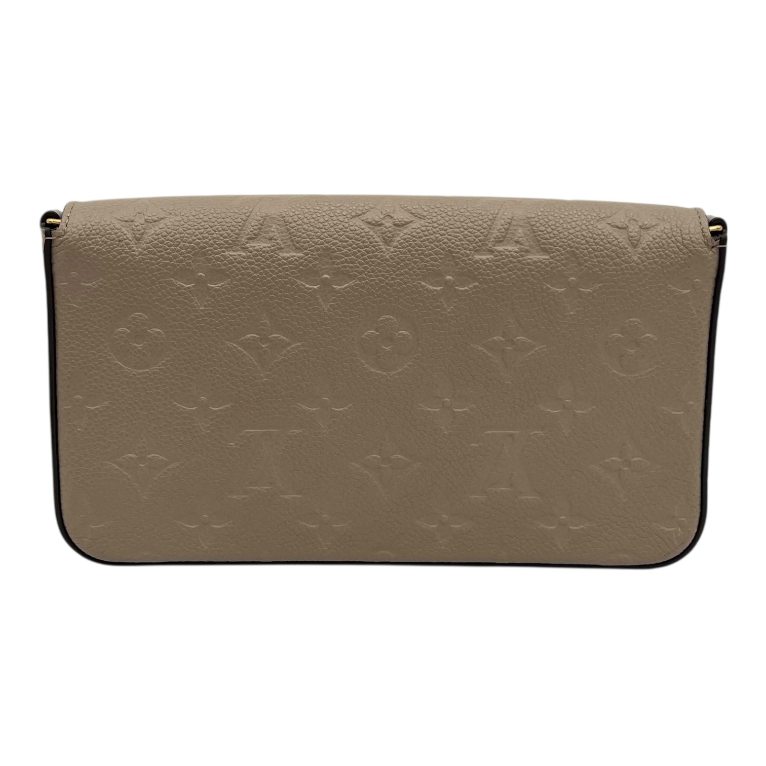 Felicie Crossbody Bag Beige in Empreinte Leather, Gold hardware