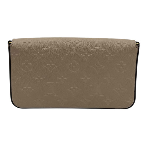 Felicie Crossbody Bag Beige in Empreinte Leather, Gold hardware