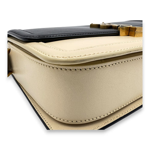 Solferino Crossbody Bag Black in Calfskin, Gold hardware