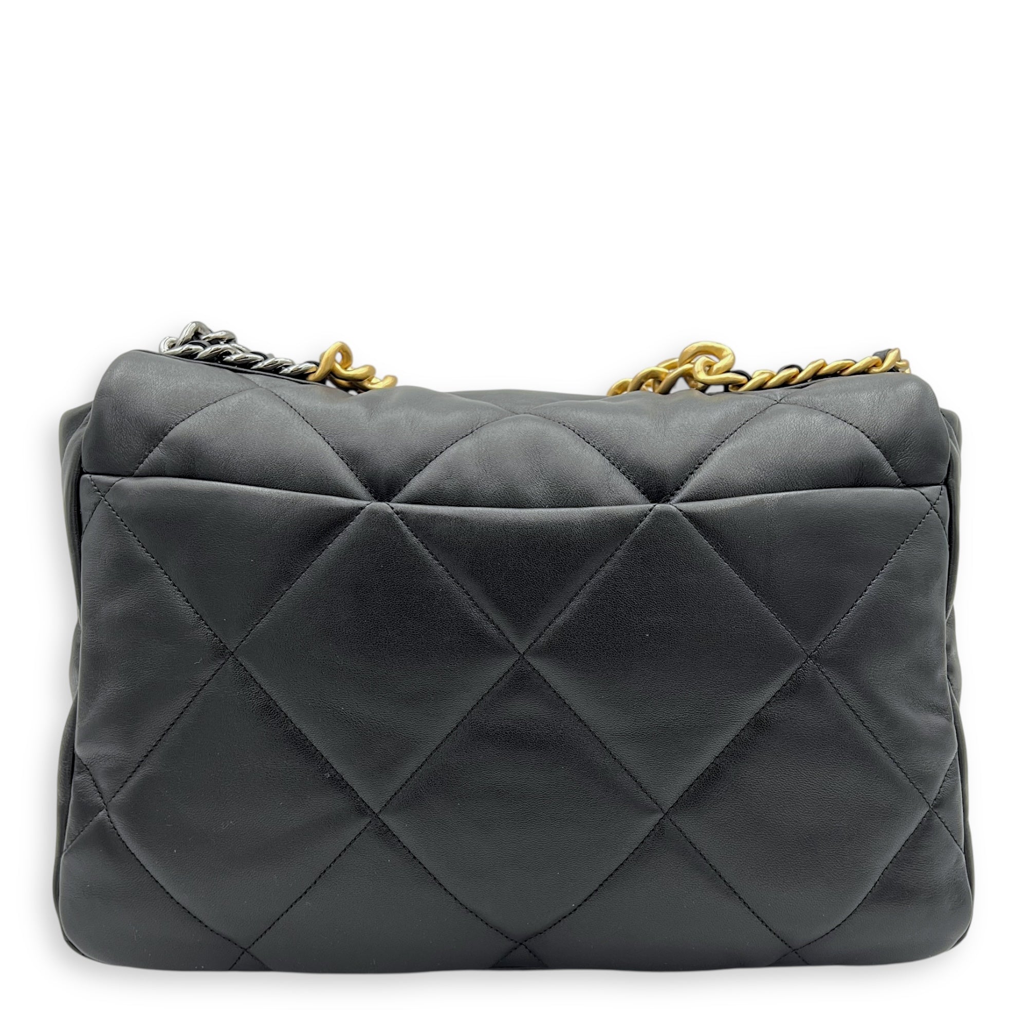 C19 Shoulder Bag Black in Lambskin, Mixed hardware