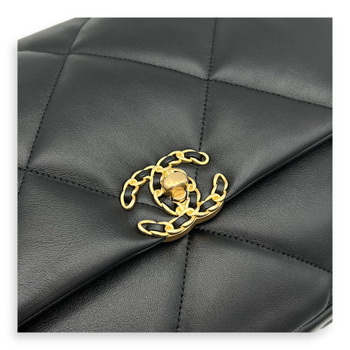 C19 Shoulder Bag Black in Lambskin, Mixed hardware