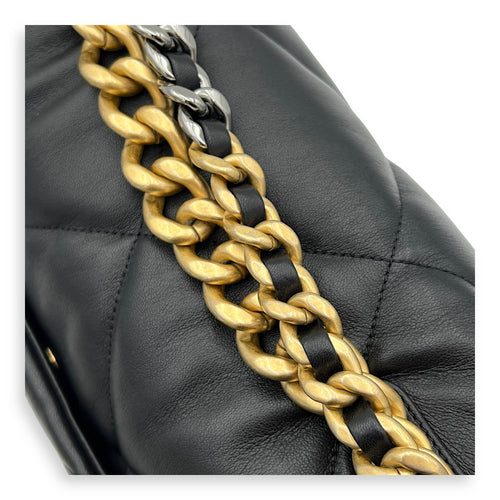 C19 Shoulder Bag Black in Lambskin, Mixed hardware