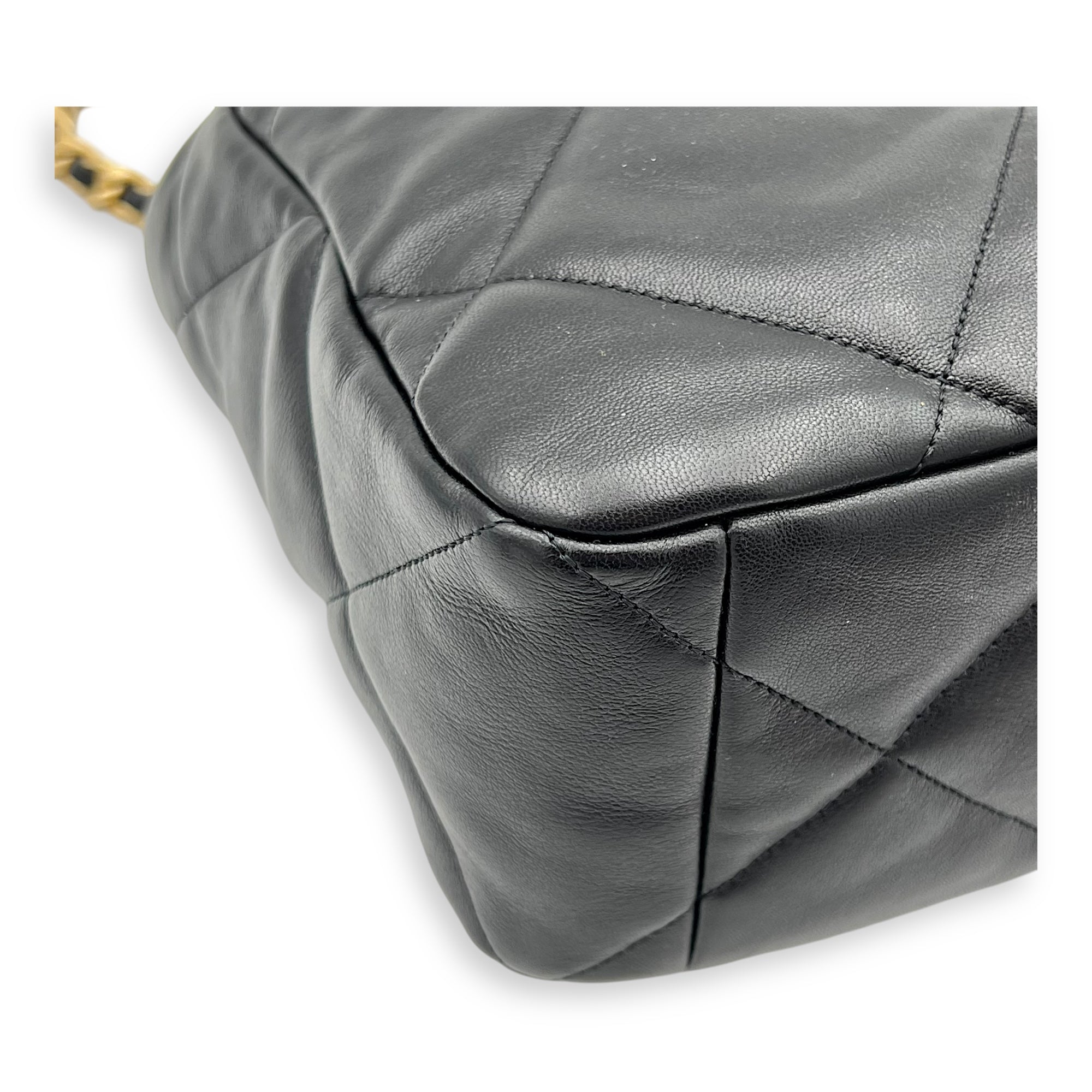 C19 Shoulder Bag Black in Lambskin, Mixed hardware