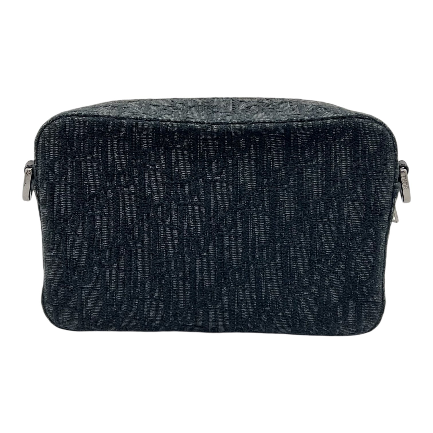 Safari Shoulder Bag Black in Canvas, Silver hardware