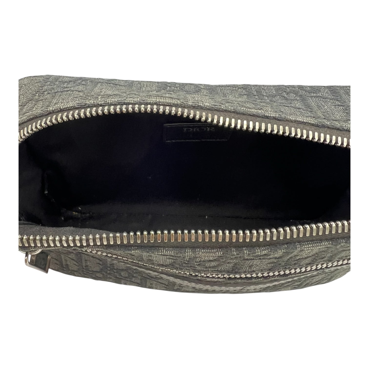 Safari Shoulder Bag Black in Canvas, Silver hardware