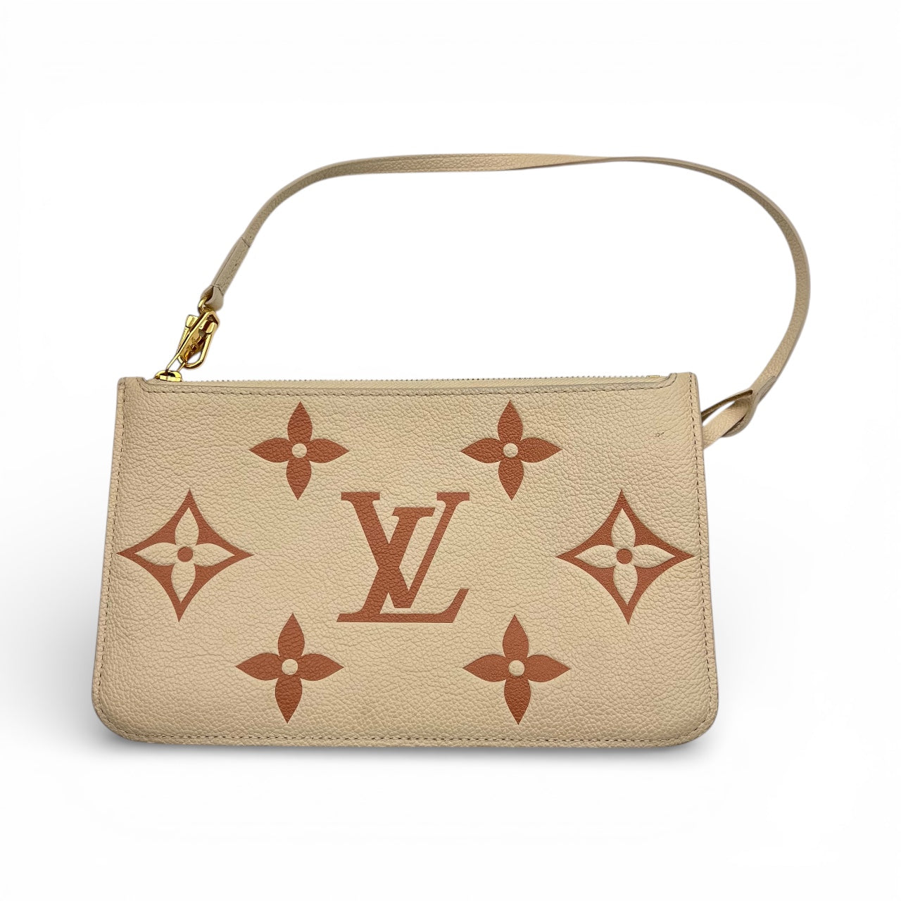 Neverfull Tote Bag White in Empreinte Leather, Gold hardware