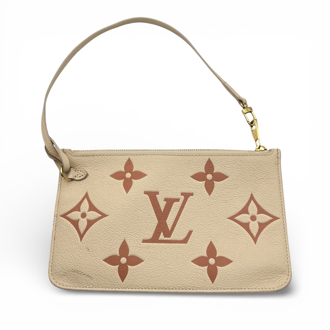 Neverfull Tote Bag White in Empreinte Leather, Gold hardware