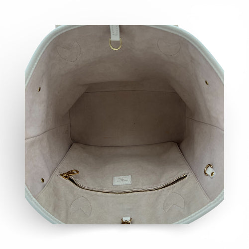 Neverfull Tote Bag White in Empreinte Leather, Gold hardware
