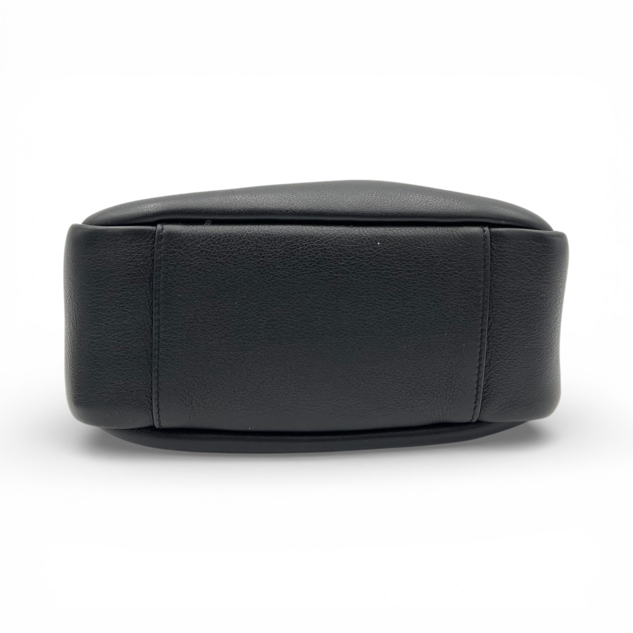 Le 5 A 7 Small Black Shoulder Bag in Calfskin, Silver hardware