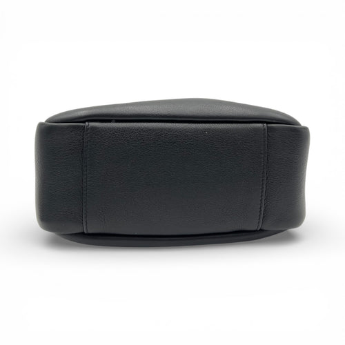 Le 5 A 7 Small Black Shoulder Bag in Calfskin, Silver hardware