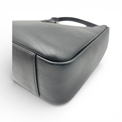 Le 5 A 7 Small Black Shoulder Bag in Calfskin, Silver hardware