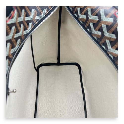 Artois Tote Bag Black in Coated Canvas, Silver hardware