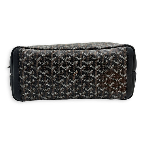 Artois Tote Bag Black in Coated Canvas, Silver hardware