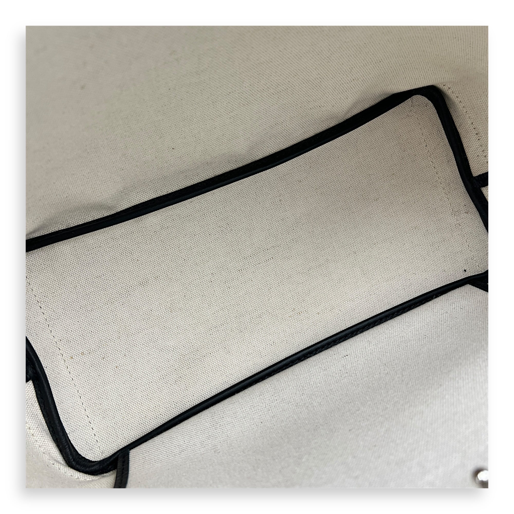 Artois Tote Bag Black in Coated Canvas, Silver hardware