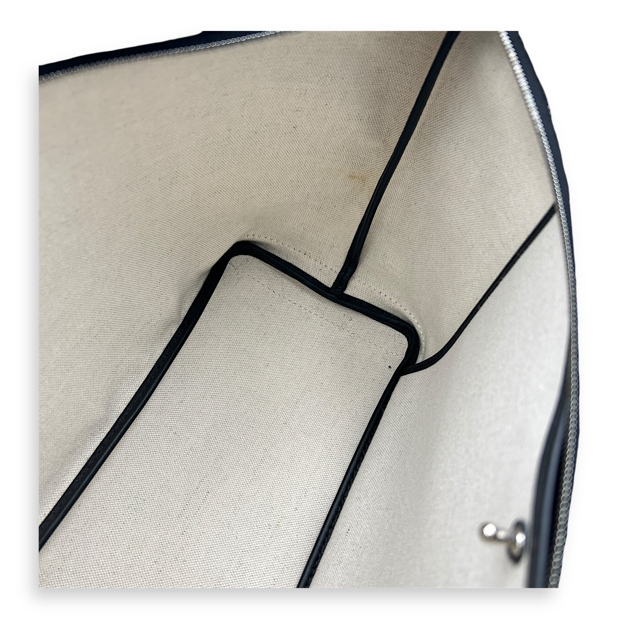 Artois Tote Bag Black in Coated Canvas, Silver hardware