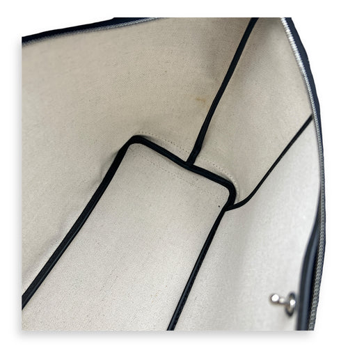 Artois Tote Bag Black in Coated Canvas, Silver hardware