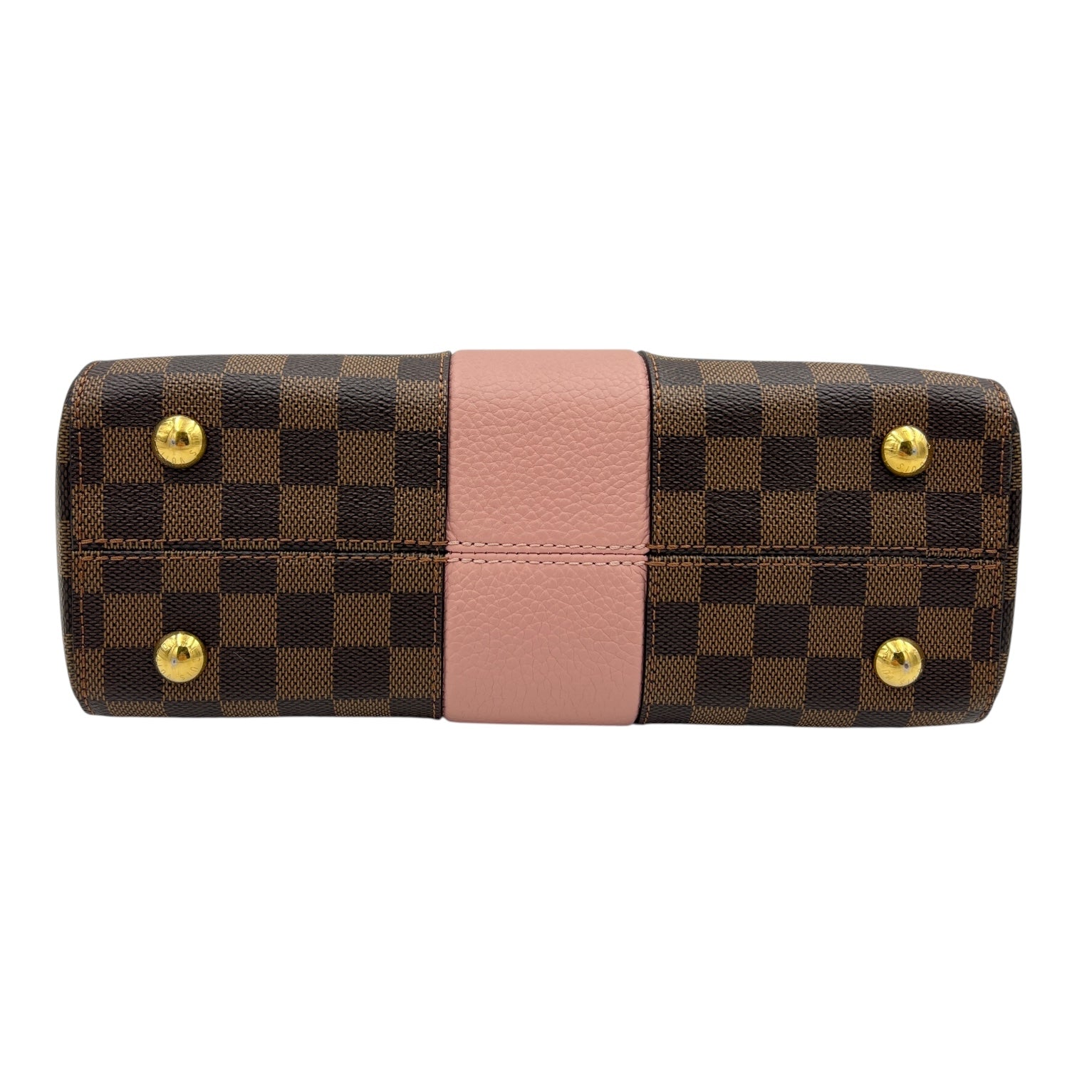 Bondstreet MM Brown Top Handle Bag in Coated Canvas, Gold hardware