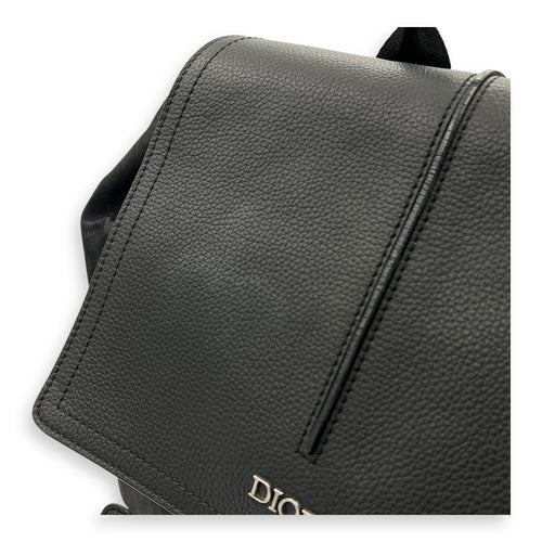 Motion Black Backpack in Nylon, Silver hardware