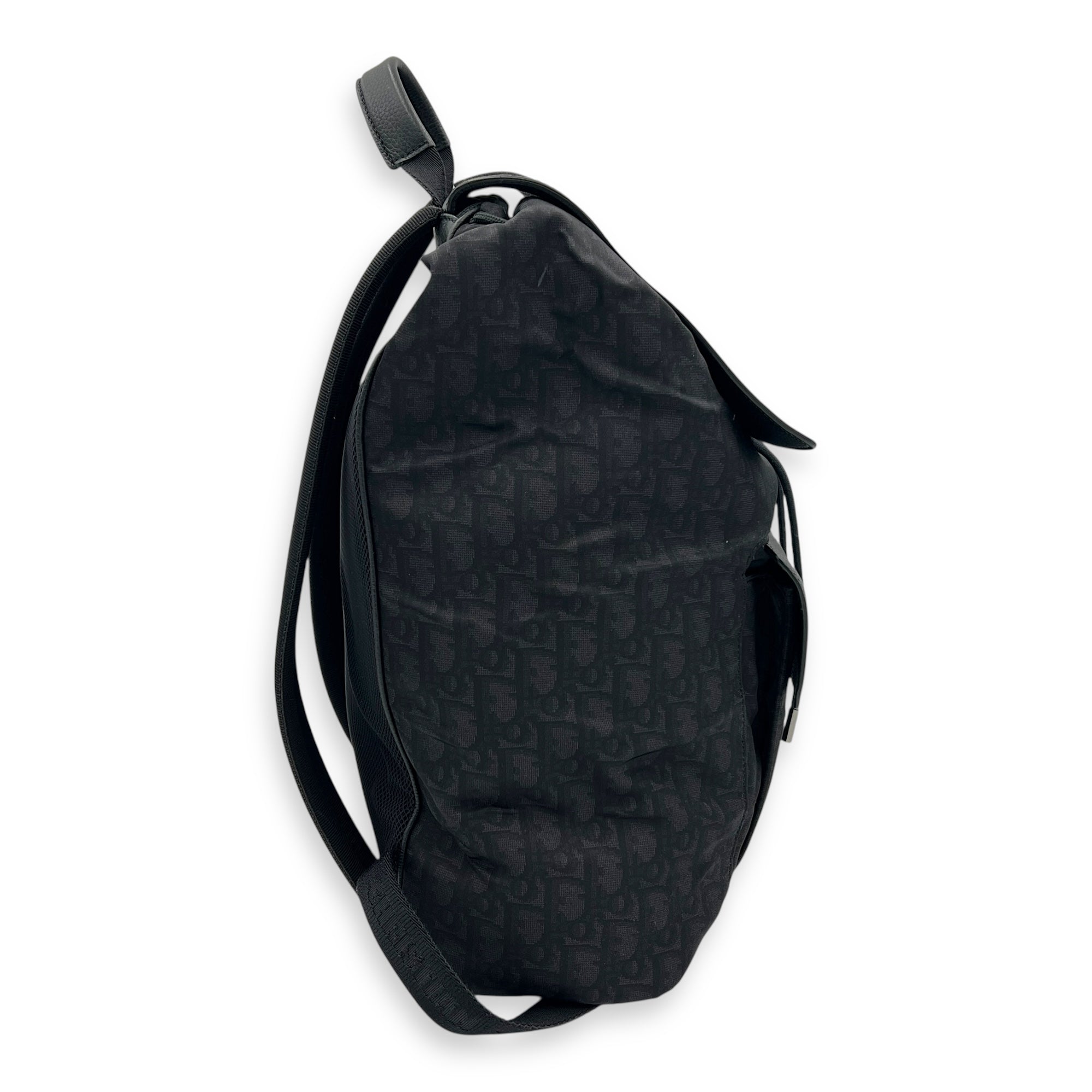 Motion Black Backpack in Nylon, Silver hardware