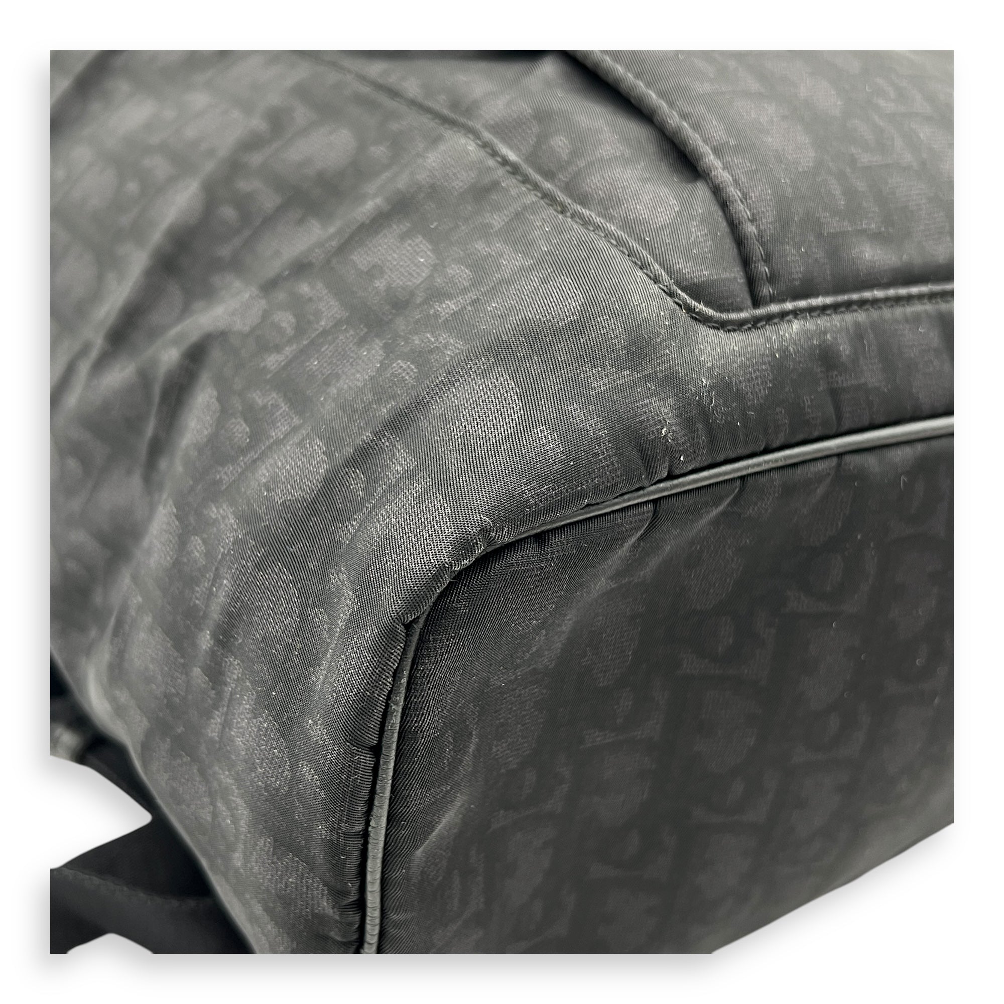 Motion Black Backpack in Nylon, Silver hardware