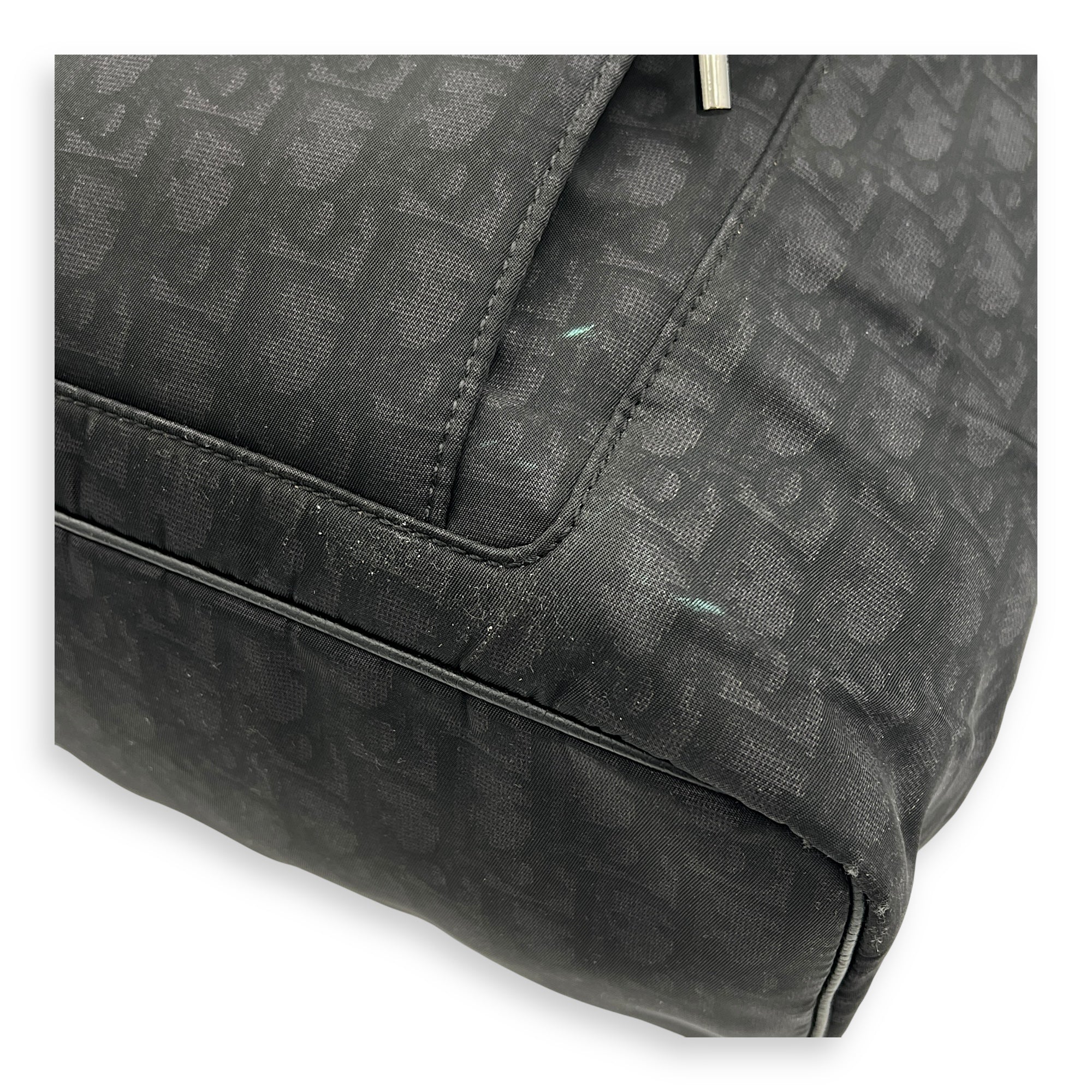 Motion Black Backpack in Nylon, Silver hardware