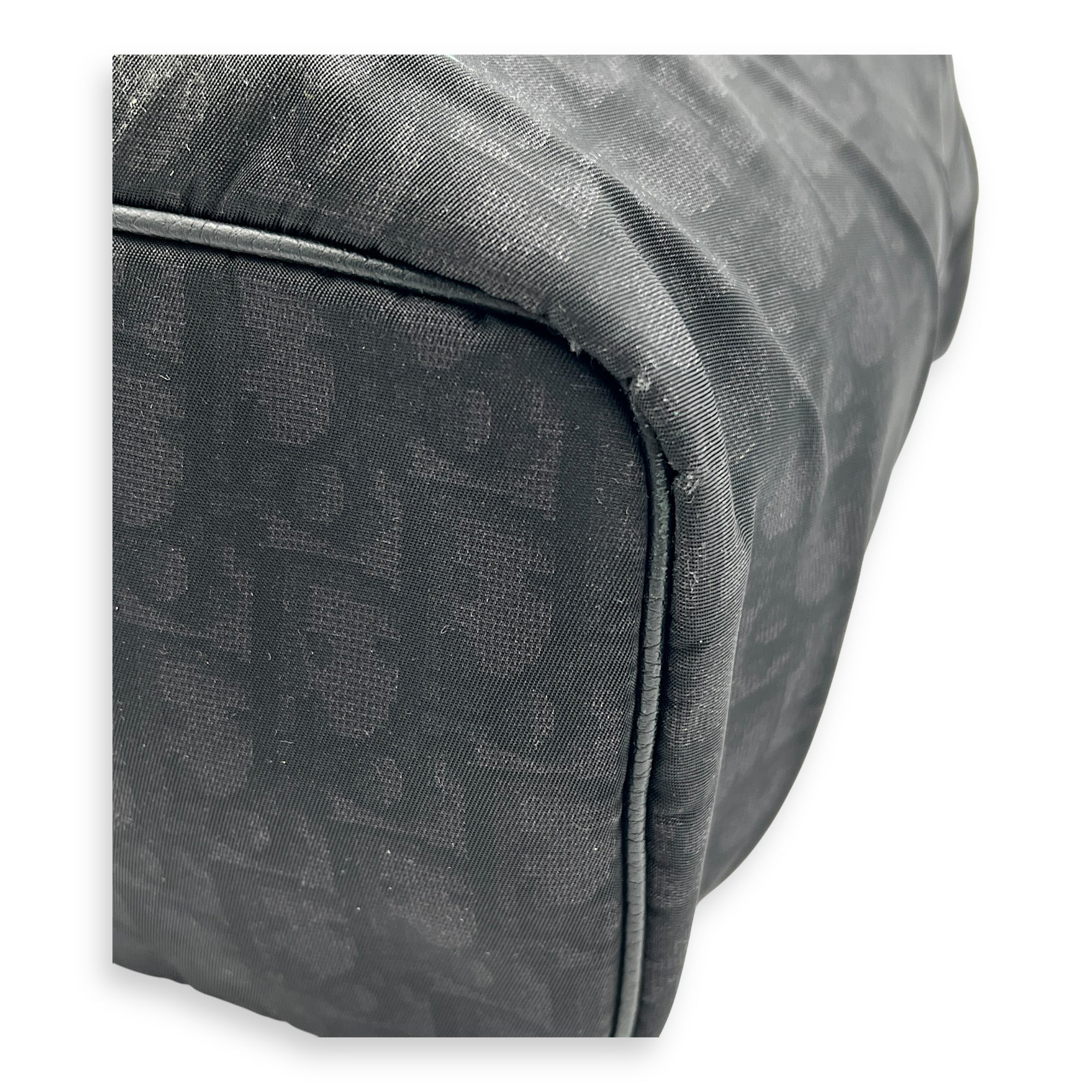 Motion Black Backpack in Nylon, Silver hardware