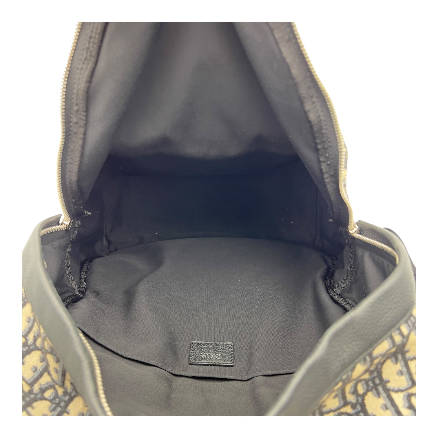 Oblique Backpack Blue in Jacquard, Silver hardware