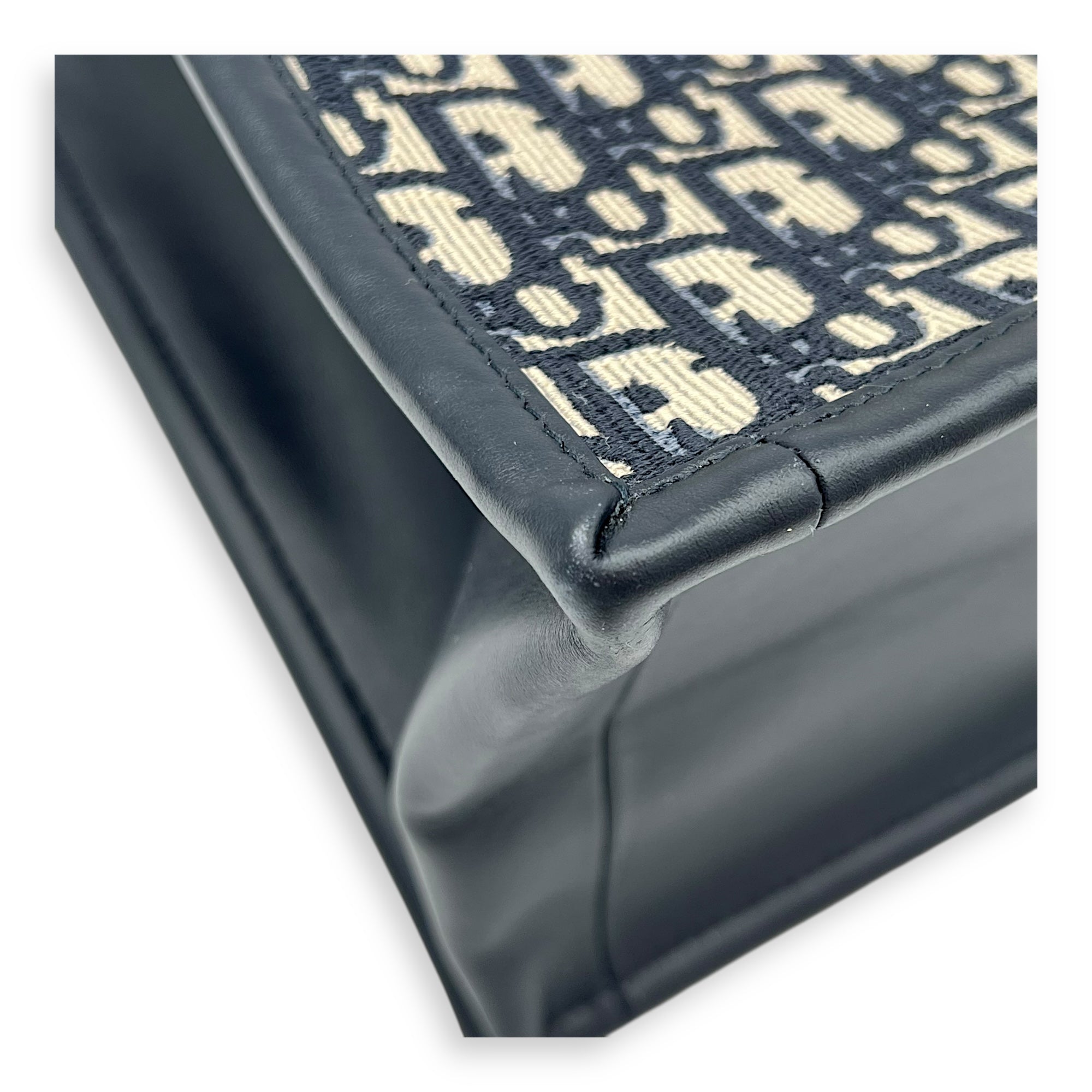 Book Tote Tote Bag Medium Blue in Jacquard, Gold hardware