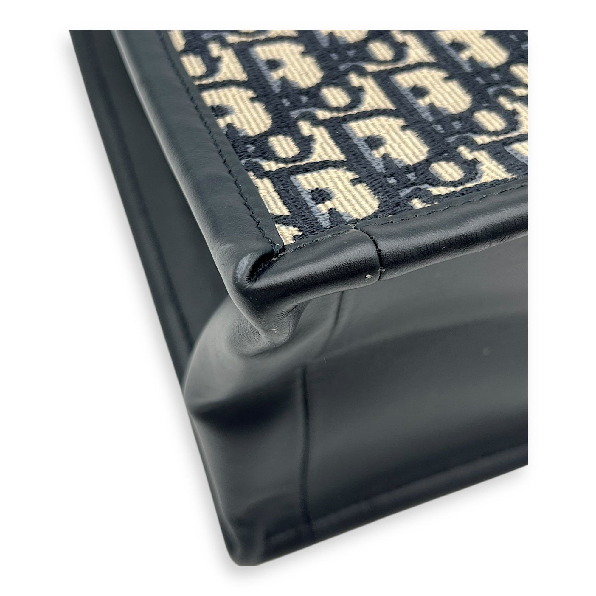 Book Tote Tote Bag Medium Blue in Jacquard, Gold hardware