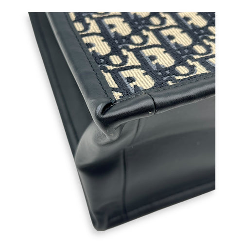 Book Tote Tote Bag Medium Blue in Jacquard, Gold hardware