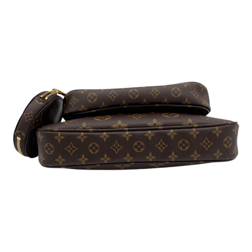 Multi-Pochette Accessoires Crossbody Bag Brown in Monogram Coated Canvas, Gold hardware