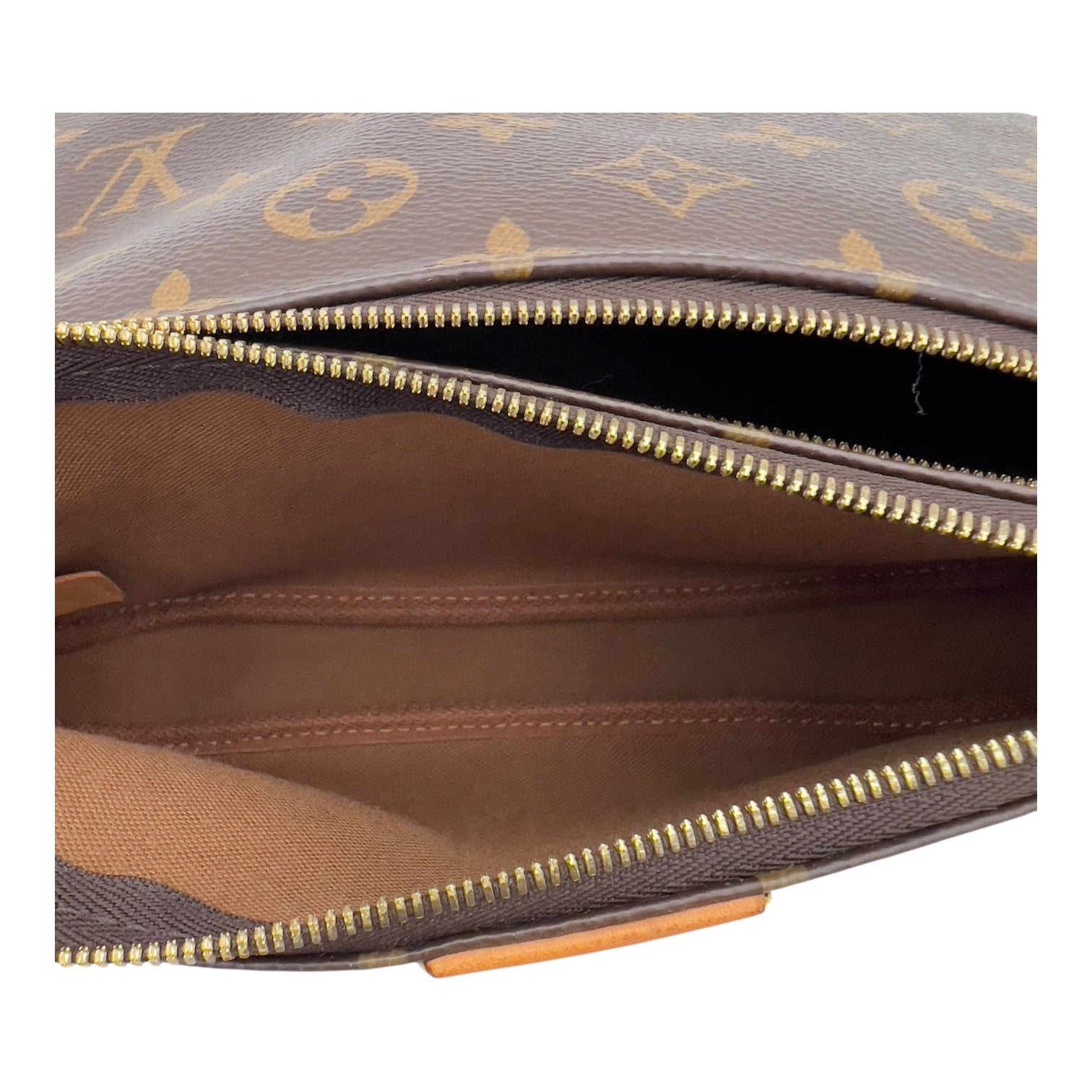 Multi-Pochette Accessoires Crossbody Bag Brown in Monogram Coated Canvas, Gold hardware