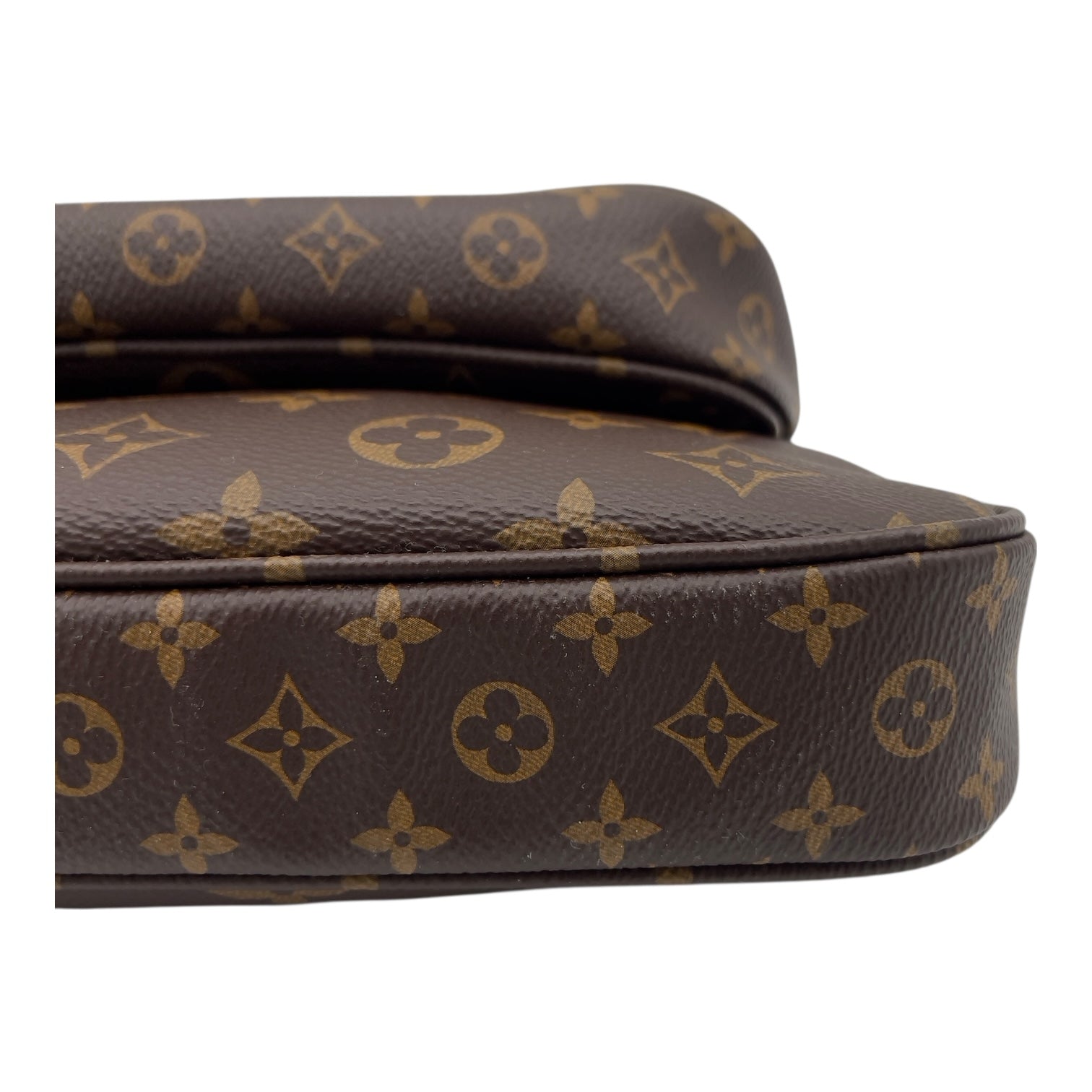 Multi-Pochette Accessoires Crossbody Bag Brown in Monogram Coated Canvas, Gold hardware